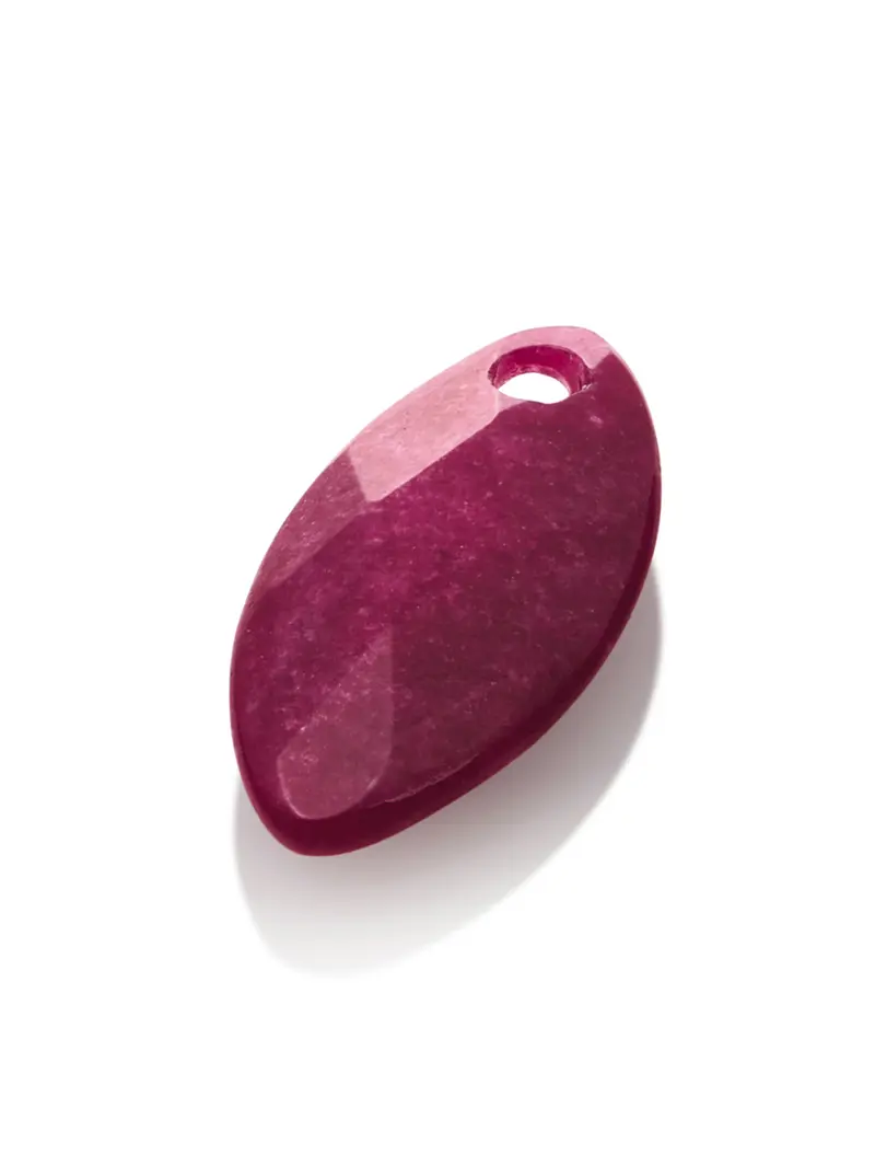 Pendant Edelsteen Leaf Fuchsia Jade