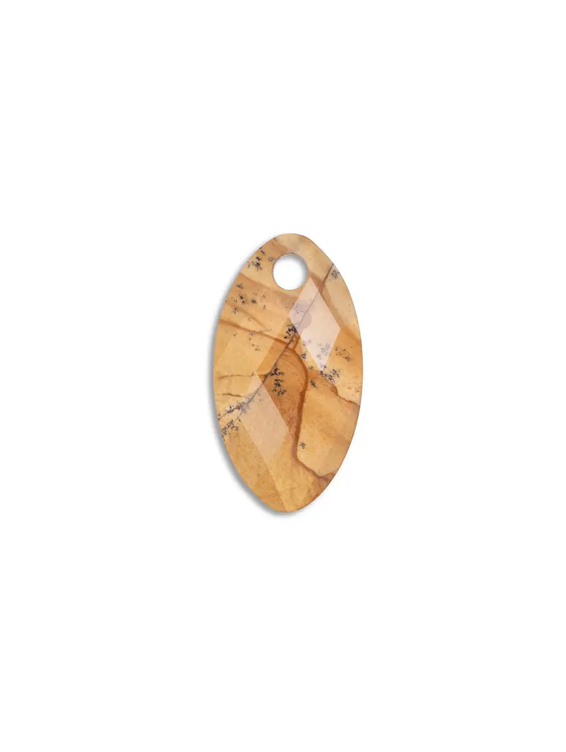 Pendant Edelsteen Leaf Landscape Jasper