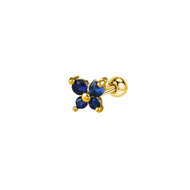 Piercing vanessa blauw
