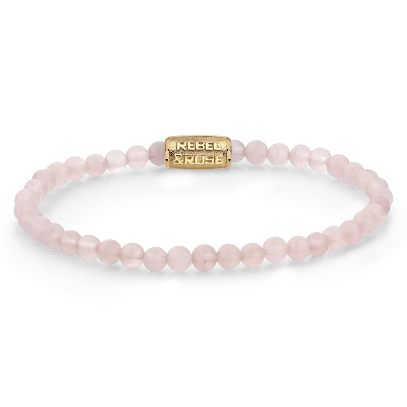 Pink Rose Gold - 4mm - Kralen Armband Dames