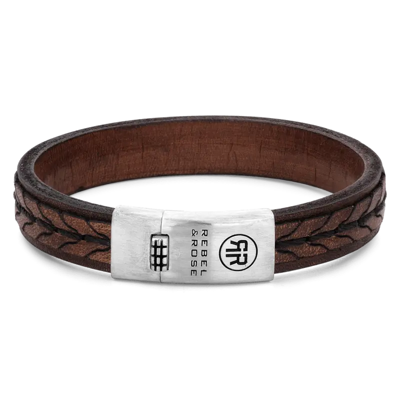 Rebel & Rose Absolutely Leather Armband RR-L0079-S – Bruin