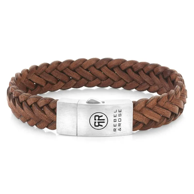 Rebel & Rose Absolutely Leather Armband RR-L0158-S – Bruin