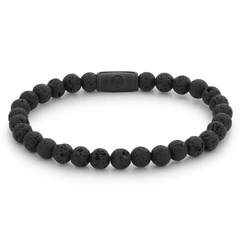 Rebel & Rose Black 6mm Armband RR-60087-B – Zwart