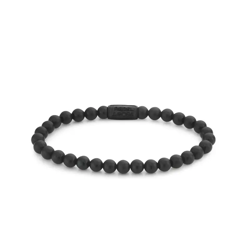 Rebel & Rose Black 6mm Armband RR-60089-B – Zwart