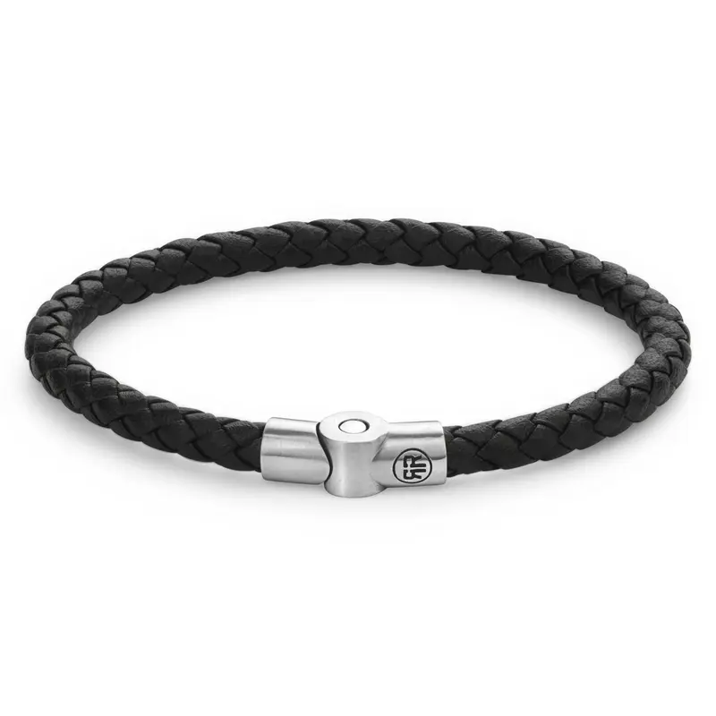 Rebel & Rose Full Metal Leather Armband RR-M0040-S – Zwart