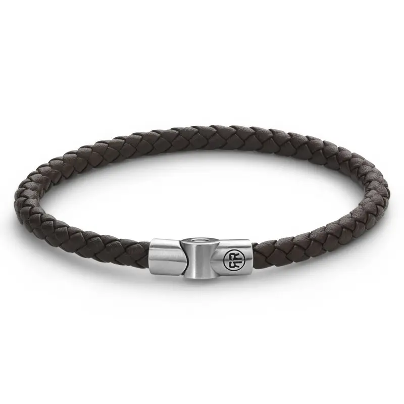 Rebel & Rose Full Metal Leather Armband RR-M0041-S – Bruin