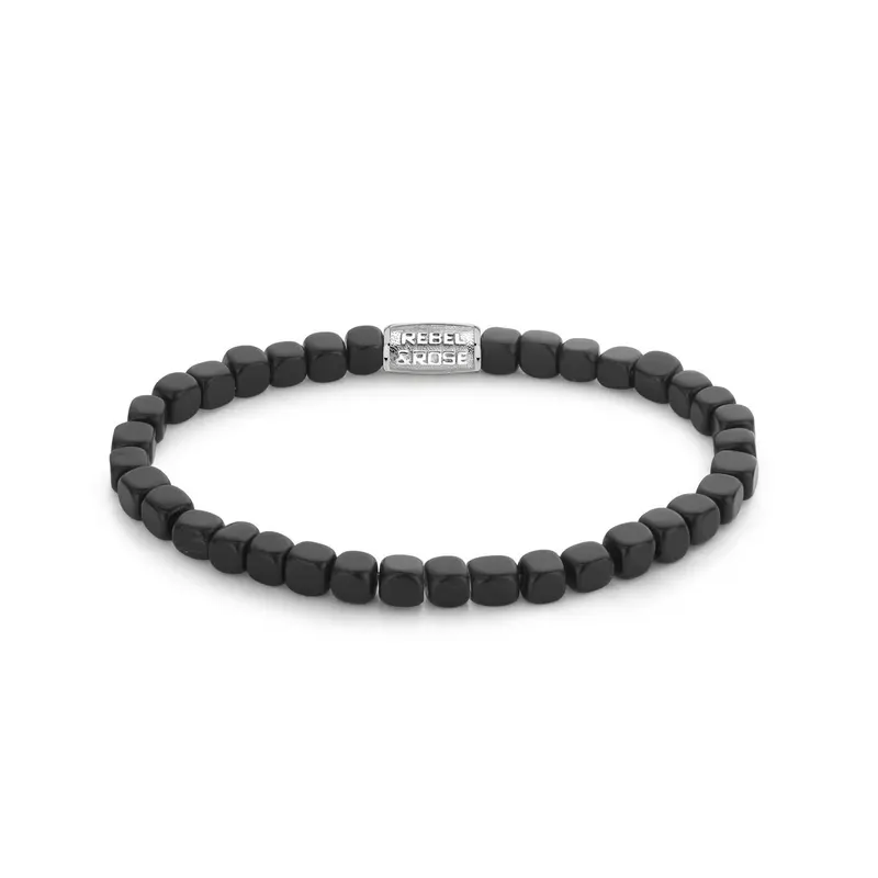 Rebel & Rose No Balls Please 4mm Armband RR-40079-S – Zwart
