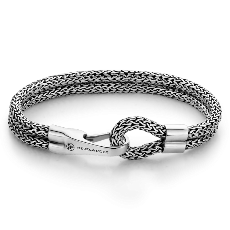 Rebel & Rose Sterling Silver Line Armband RR-BR001-S – Zilver