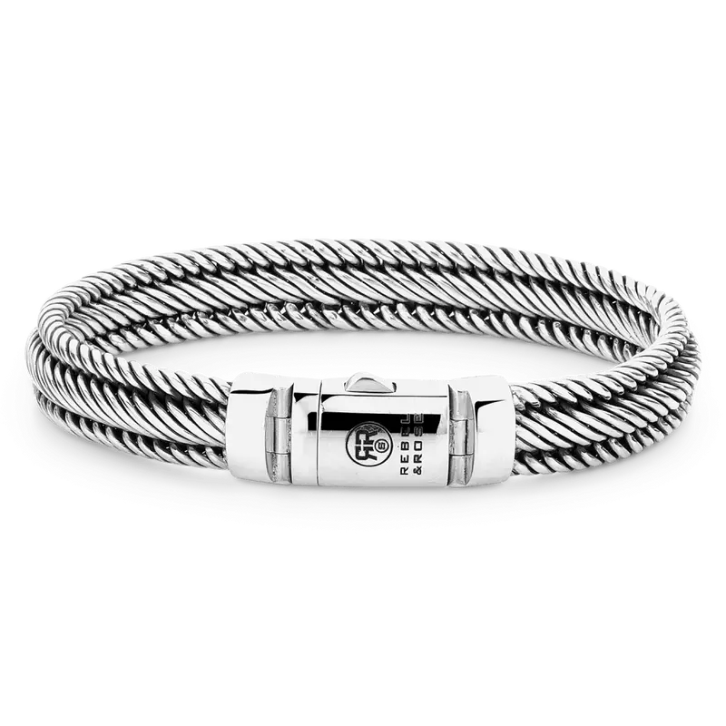 Rebel & Rose Sterling Silver Line Armband RR-BR014-S – Zilver
