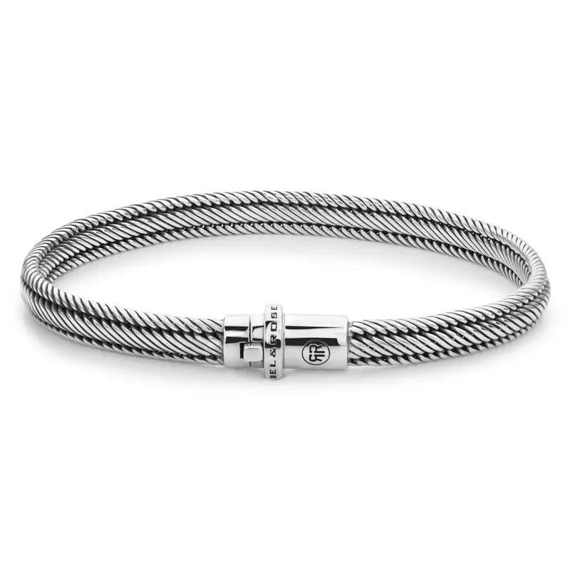 Rebel & Rose Sterling Silver Line Armband RR-BR032-S – Zilver