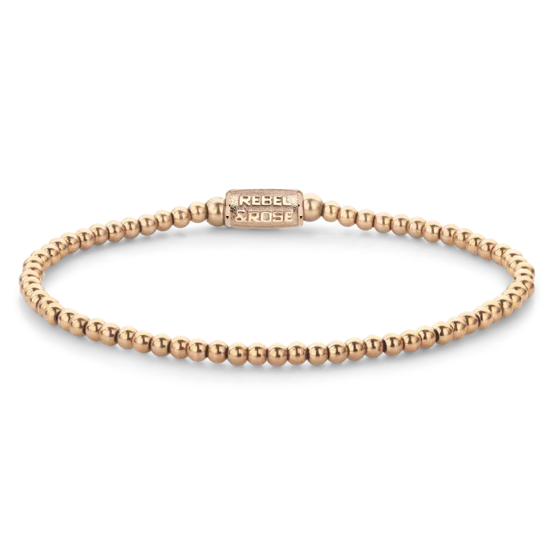 Rebel & Rose Stones Only 3mm Armband RR-30003-R – Rosé-goud