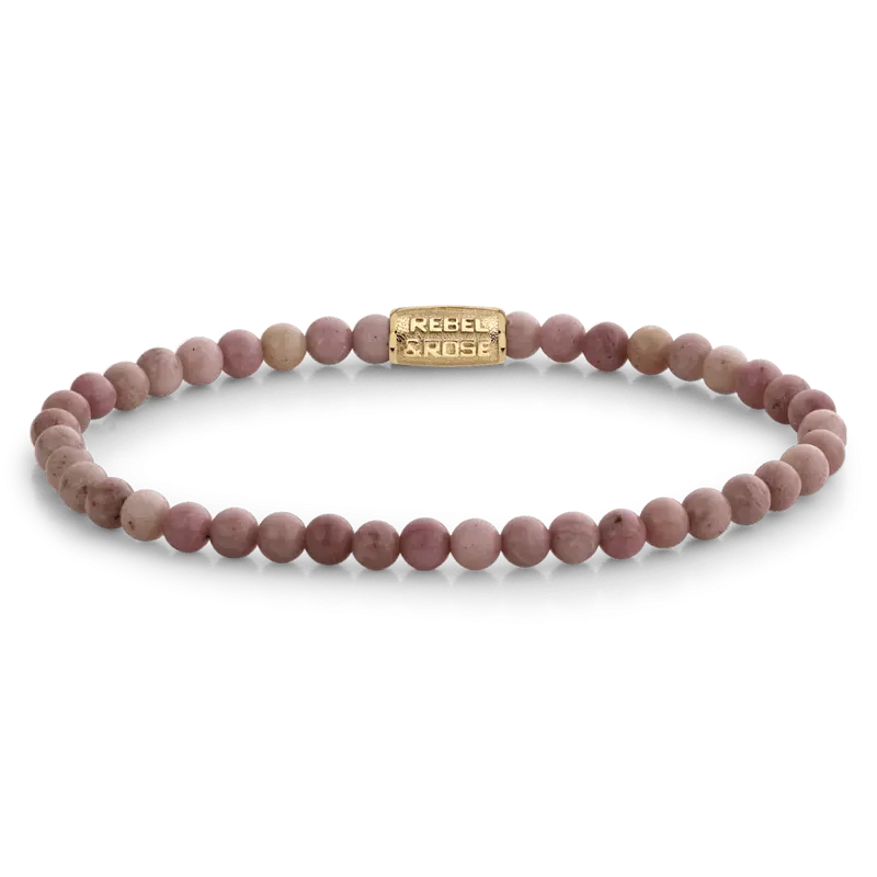 Rebel & Rose Stones Only 4mm Armband RR-40097-G – Roze