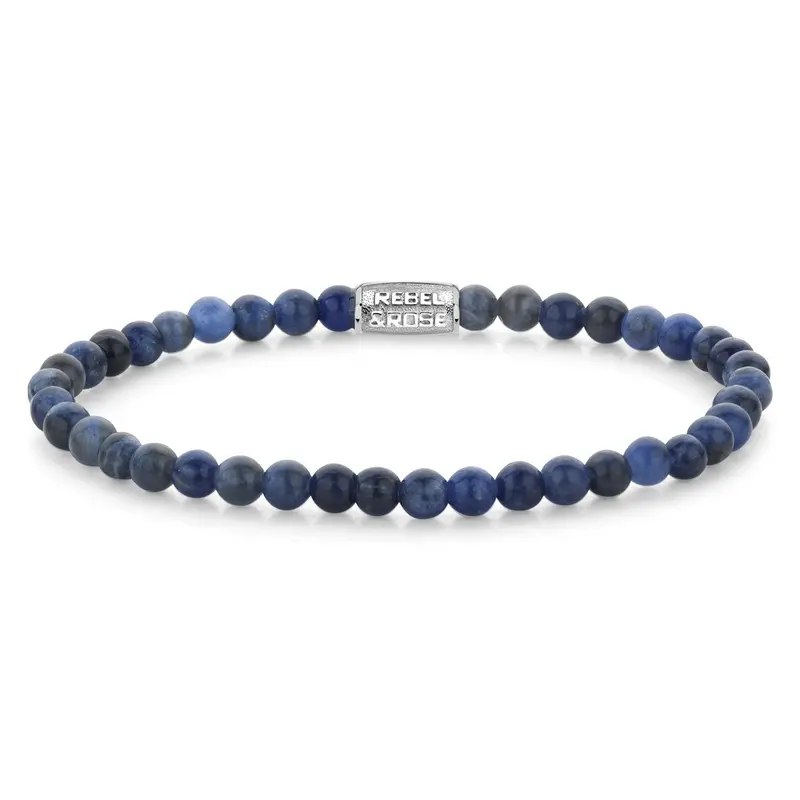 Rebel & Rose Stones Only 4mm Armband RR-40130-S – Blauw