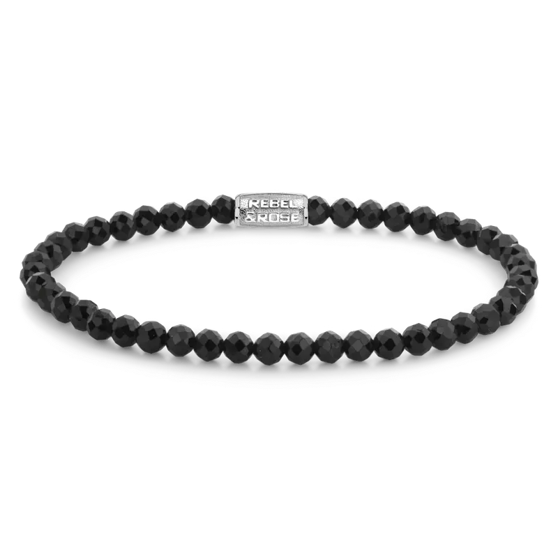 Rebel & Rose Stones Only 4mm Armband RR-40160-S – Zwart