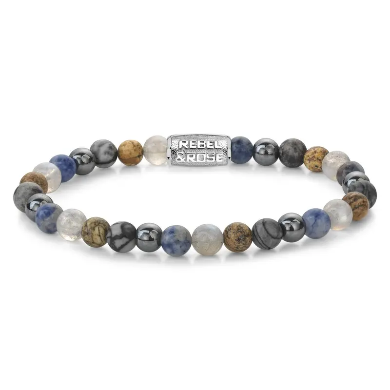 Rebel & Rose Stones Only 6mm Armband RR-60134-S – Multi-kleuren