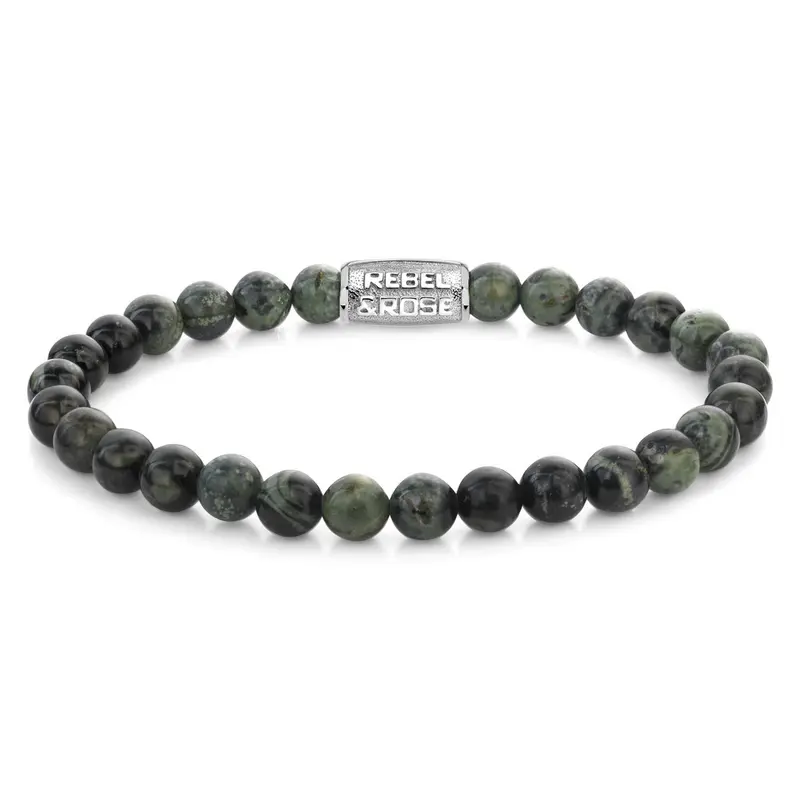 Rebel & Rose Stones Only 6mm Armband RR-60139-S – Groen