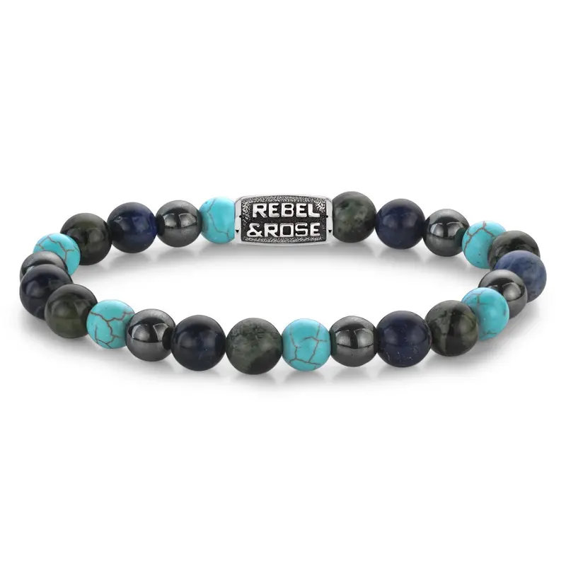 Rebel & Rose Stones Only 8mm Armband RR-80108-V – Multi-kleuren