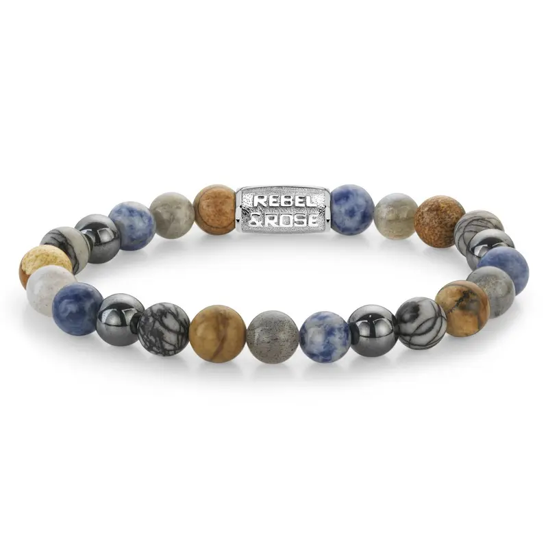 Rebel & Rose Stones Only 8mm Armband RR-80110-S – Multi-kleuren
