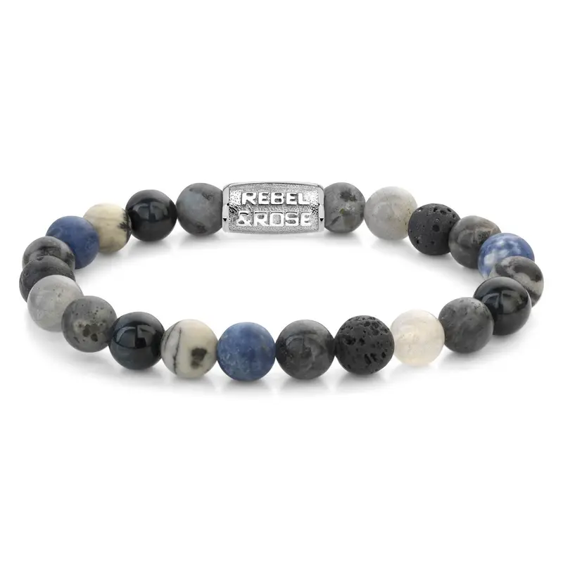 Rebel & Rose Stones Only 8mm Armband RR-80114-S – Multi-kleuren