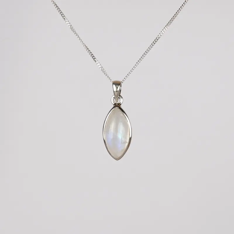 Regenboog Maansteen 925 Zilver Ketting K24
