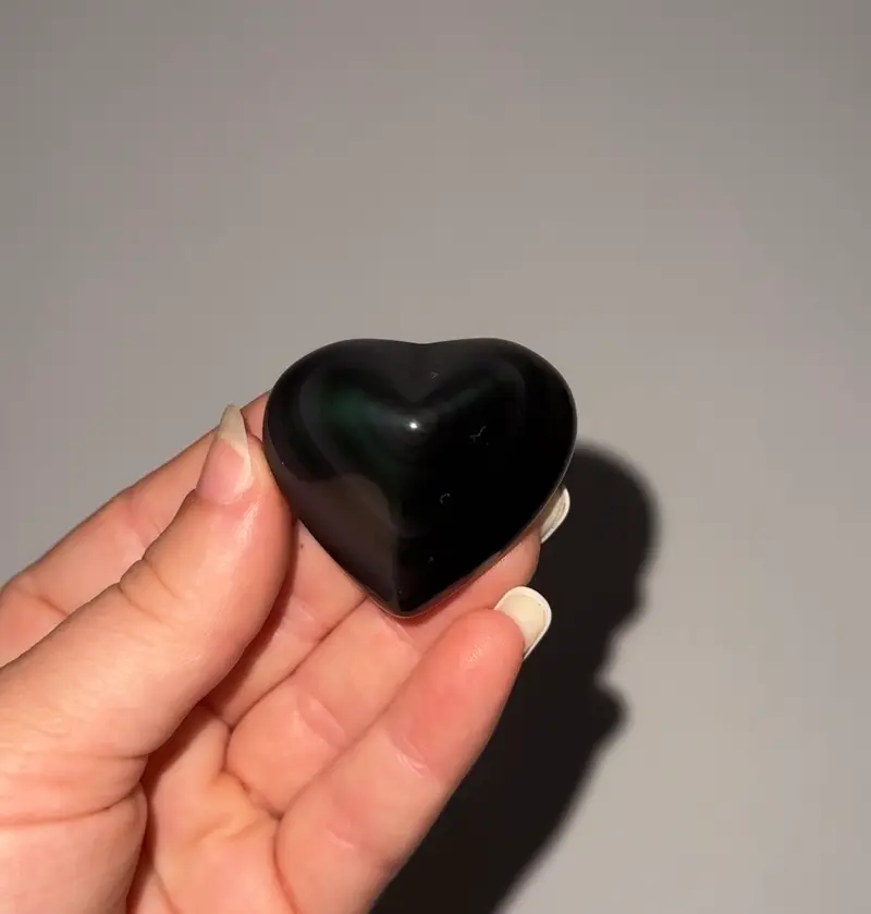 Regenboog Obsidiaan Hart Nr. 570