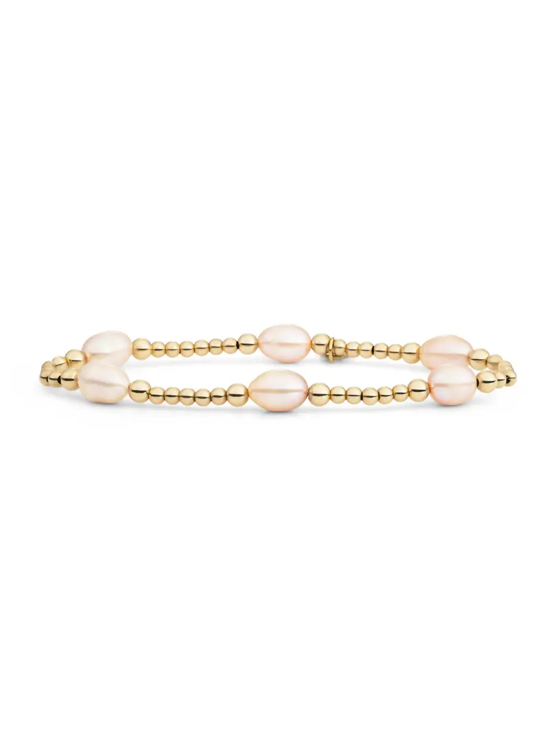 Reverse Bold Mix Armband Peach Pearl