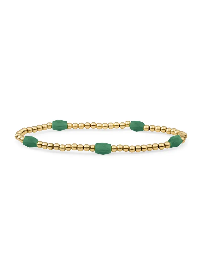 Reverse Edge Mix Armband Green Onyx
