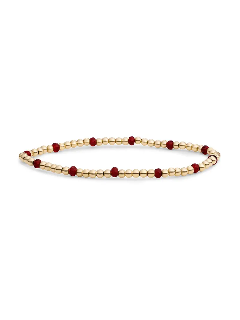 Reverse Roundel Armband Ruby Quartz
