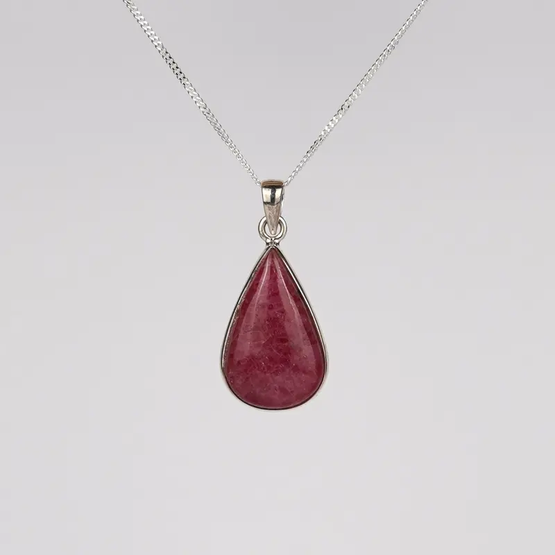 Rhodoniet 925 Zilver Ketting K27