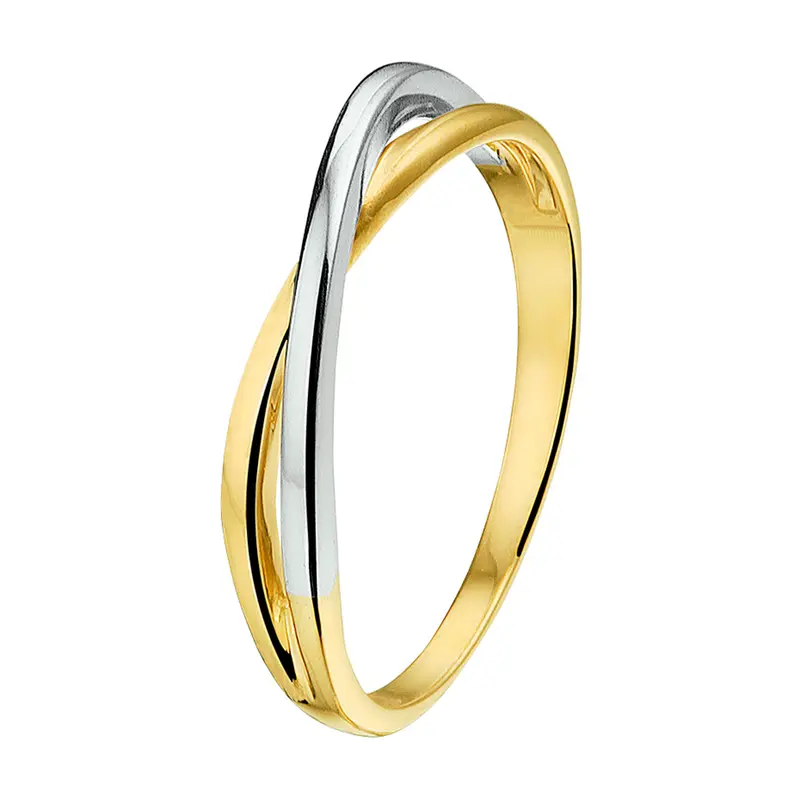 Ring 14K bicolor goud geel/wit 4 mm – 4207979
