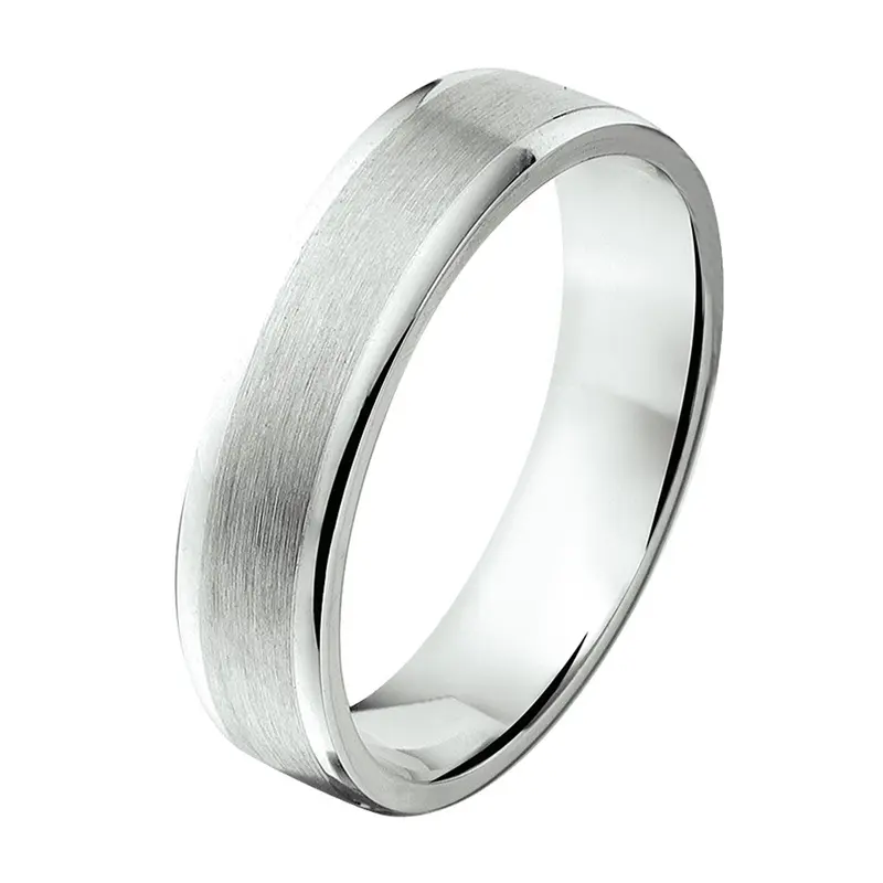 Ring a103 - 5 mm - zonder cz zilver