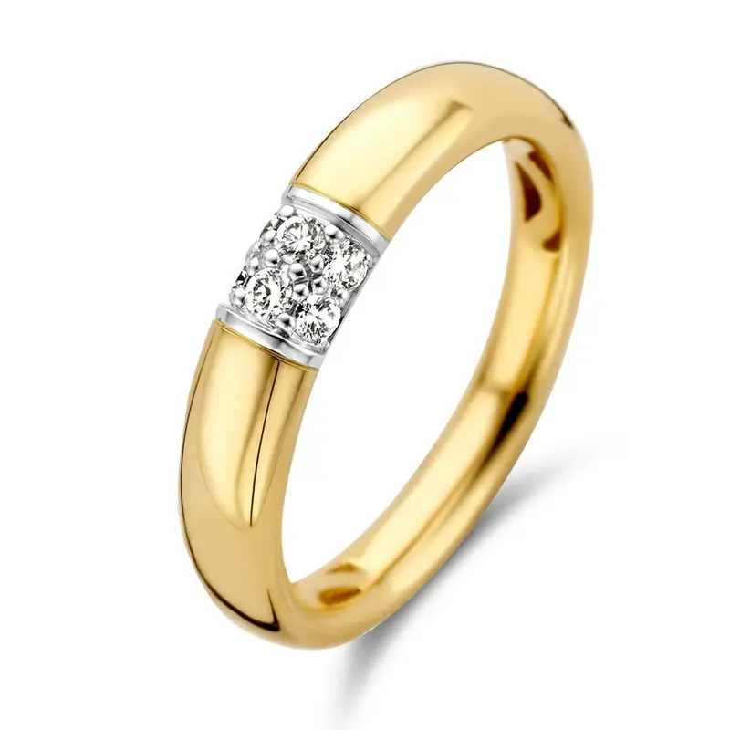 Ring bicolor briljant 0.16 crt.