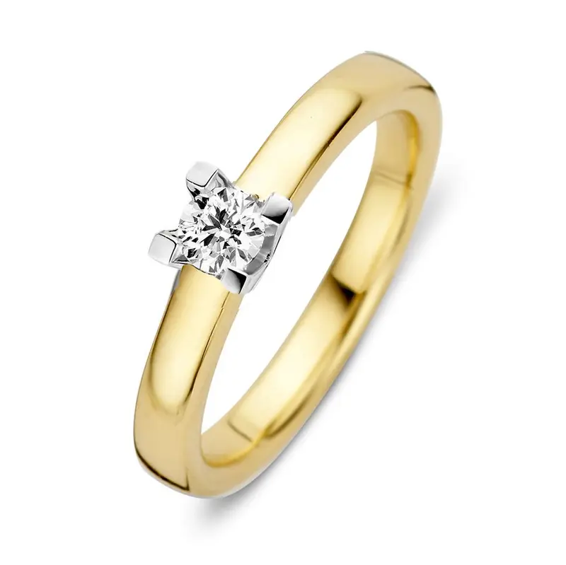 Ring bicolor briljant 0.19 crt.