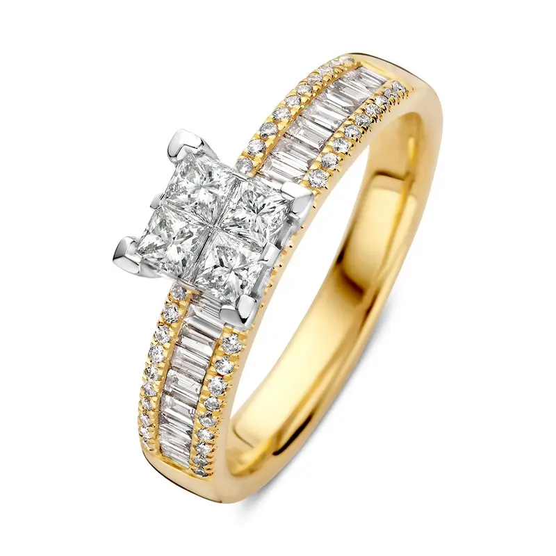 Ring bicolor briljant 0.94 crt.