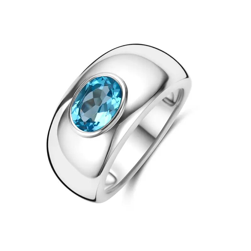 Ring blauw topaas zilver gerhodineerd – 1343731