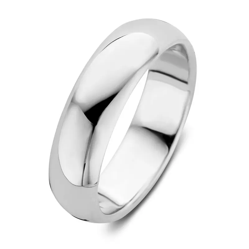 Ring Bowie 6mm witgoud