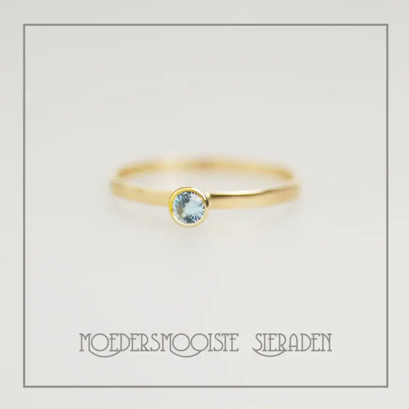 Ring Bright Eye Goud Geboortesteen