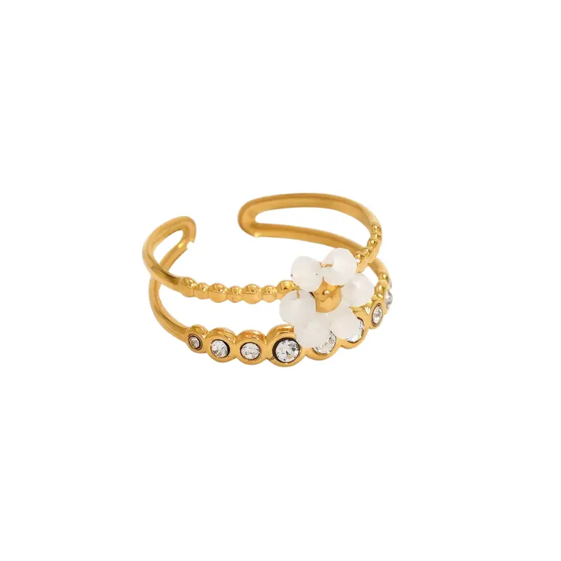 Ring classic flower wit