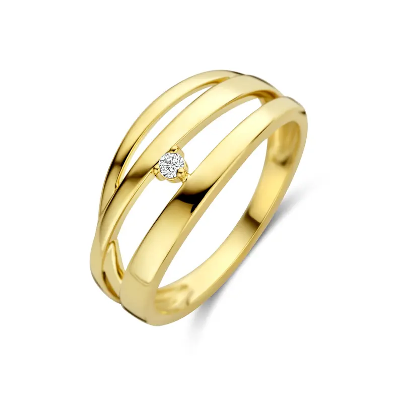 Ring diamant 0.03ct h si 14K geelgoud 8,5 mm – 4035359