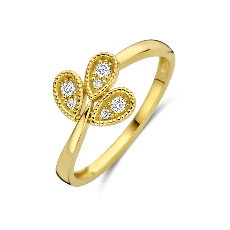 Ring diamant 0.09ct h si 14K geelgoud 10 mm – 4035353