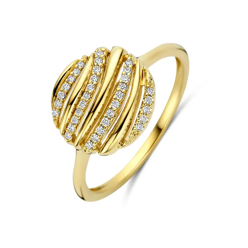 Ring diamant 0.09ct h si 14K geelgoud 12 mm – 4035855