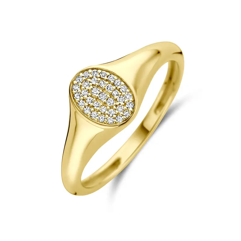 Ring diamant 0.09ct h si 14K geelgoud 8,5 mm – 4034505