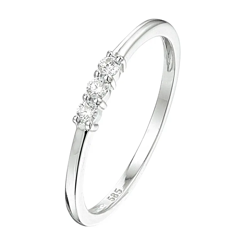 Ring diamant 0.09ct h si 14K witgoud 2 mm – 4105591