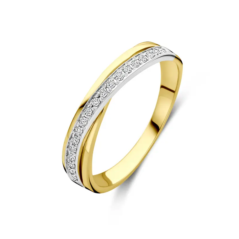 Ring diamant 0.13ct h si 14K bicolor goud 4 mm – 4209065