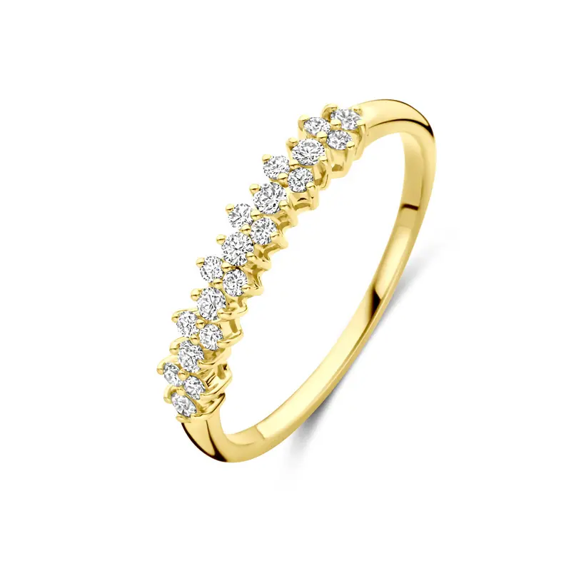 Ring diamant 0.24ct h si 14K geelgoud