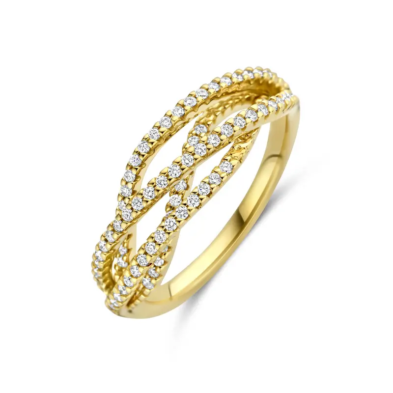 Ring diamant 0.34ct h si 14K geelgoud 7 mm – 4035367