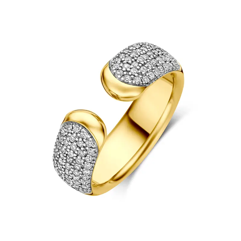 Ring diamant 0.46ct h si 14K geelgoud