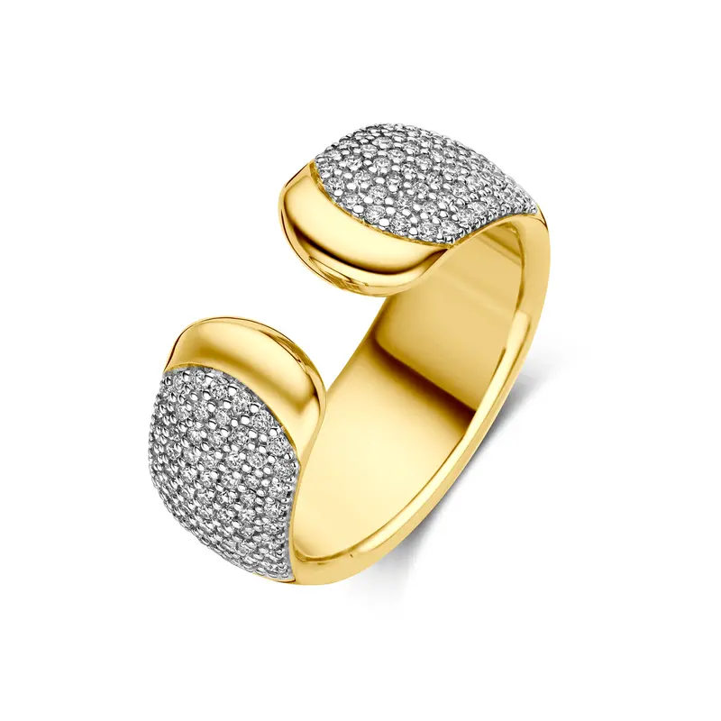 Ring diamant 0.60ct h si 14K geelgoud
