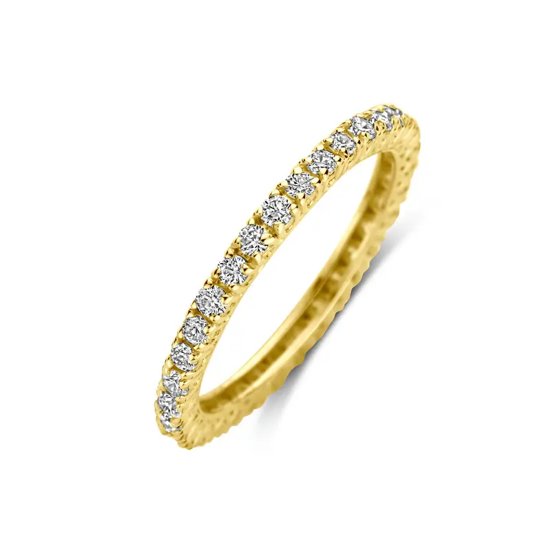 Ring diamant 0.70ct h si 14K geelgoud