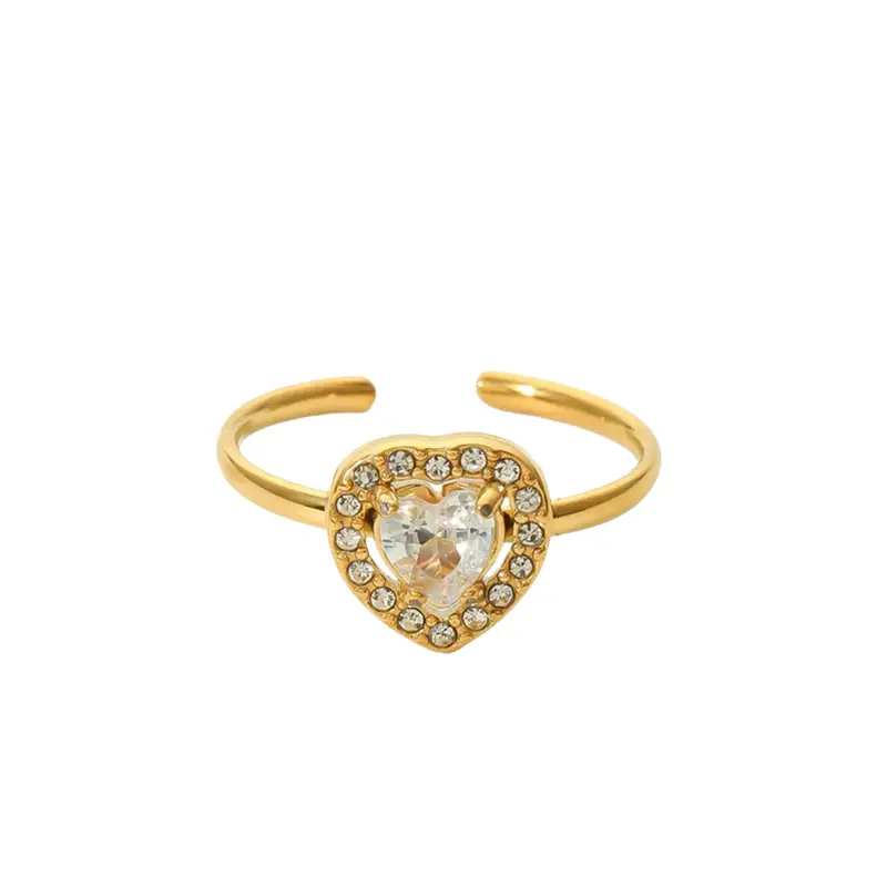 Ring diamond heart wit